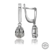 Luz&Pos Swarovski Crystal Taşlı Gümüş Damla Sallantılı Kadın Küpe