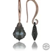 Luz&Pos Swarovski Crystal Taşlı Gümüş Yeşil Taşlı Damla Sallantılı Kadın Küpe