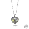 Luz&Pos Swarovski Crystal Taşlı Kalp Gümüş Kadın Kolye