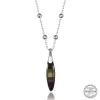 Luz&Pos Swarovski Crystal Taşlı Top Zincir Çubuk Gümüş Kadın Kolye