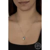 Luz&Pos Swarovski Crystal Taşlı Top Zincir Damla Gümüş Kadın Kolye