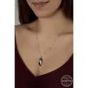 Luz&Pos Swarovski Crystal Taşlı Top Zincir Gümüş Kadın Kolye