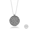 Luz&Pos Swarovski Crystal Taşlı Yuvarlak Gümüş Kadın Kolye