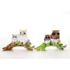 Swarovski Dal Üstünde 2li Baykuş