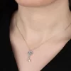 Luz&Pos Swarovski Taşlı Gümüş Anahtar Bayan Kolye