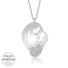 Luz&Pos Swarovski Taşlı Gümüş Anne Bebek Bayan Kolye