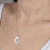 Luz&Pos Swarovski Taşlı Gümüş Anne Bebek Bayan Kolye