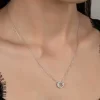 Luz&Pos Swarovski Taşlı Gümüş Ayyıldız Bayan Kolye