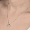 Luz&Pos Swarovski Taşlı Gümüş Ayyıldız Bayan Kolye