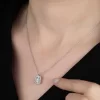 Luz&Pos Swarovski Taşlı Gümüş Baget Bayan Kolye