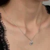 Luz&Pos Swarovski Taşlı Gümüş Çember Bayan Kolye