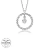 Luz&Pos Swarovski Taşlı Gümüş Çember Tektaş Bayan Kolye