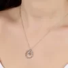 Luz&Pos Swarovski Taşlı Gümüş Çember Tektaş Bayan Kolye