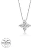 Luz&Pos Swarovski Taşlı Gümüş Çiçek Bayan  Kolye