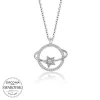 Luz&Pos Swarovski Taşlı Gümüş Gezegen Bayan Kolye