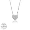 Luz&Pos Swarovski Taşlı Gümüş Kalp Bayan Kolye