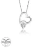 Luz&Pos Swarovski Taşlı Gümüş Kalp Bayan Kolye