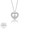 Luz&Pos Swarovski Taşlı Gümüş Kalp Bayan Kolye