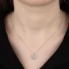 Luz&Pos Swarovski Taşlı Gümüş Kalp Bayan Kolye