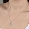 Luz&Pos Swarovski Taşlı Gümüş Kalp Bayan Kolye