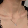 Luz&Pos Swarovski Taşlı Gümüş Kalp Bayan Kolye