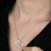 Luz&Pos Swarovski Taşlı Gümüş Kalp Bayan Kolye