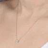 Luz&Pos Swarovski Taşlı Gümüş Kalp Bayan Kolye