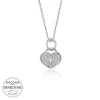 Luz&Pos Swarovski Taşlı Gümüş Kalp Kiliti Bayan Kolye