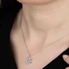 Luz&Pos Swarovski Taşlı Gümüş Kartanesi Bayan Kolye