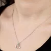 Luz&Pos Swarovski Taşlı Gümüş Kelebek Bayan Kolye