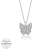 Luz&Pos Swarovski Taşlı Gümüş Kelebek Kolye