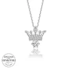 Luz&Pos Swarovski Taşlı Gümüş Kral Tacı Bayan Kolye