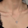 Luz&Pos Swarovski Taşlı Gümüş Kral Tacı Bayan Kolye