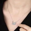 Luz&Pos Swarovski Taşlı Gümüş Kuğu Bayan Kolye
