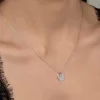 Luz&Pos Swarovski Taşlı Gümüş Kuş Bayan Kolye