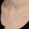 Luz&Pos Swarovski Taşlı Gümüş Sonsuzluk Bayan Kolye