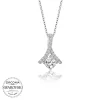 Luz&Pos Swarovski Taşlı Gümüş Tektaş Bayan Kolye