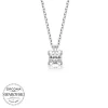 Luz&Pos Swarovski Taşlı Gümüş Tektaş Bayan Kolye