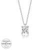 Luz&Pos Swarovski Taşlı Gümüş Tektaş Bayan Kolye