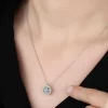 Luz&Pos Swarovski Taşlı Gümüş Tektaş Bayan Kolye