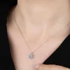 Luz&Pos Swarovski Taşlı Gümüş Tektaş Bayan Kolye