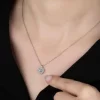 Luz&Pos Swarovski Taşlı Gümüş Tektaş Bayan Kolye