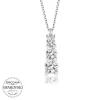 Luz&Pos Swarovski Taşlı Gümüş Üçtaş Tektaş Bayan Kolye