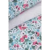 Tek Kişilik Pamuklu Nevresim Takımı Fitted Çarşaflı Lastikli Aida Pink Puff