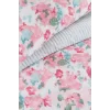 Tek Kişilik Pamuklu Nevresim Takımı Fitted Çarşaflı Lastikli Harper Pink Puff