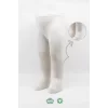 Luz&Pos Tekli Zikzak Kabartma Penye Külotlu Çorap Bs50108 Ekru