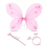 Toz Pembe Kelebek Kanadı Tacı ve Sopası