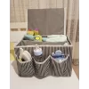 Tutturma Aparatlı Bebek Beşik Başucu Düzenleyici Kapaklı 5 Bölmeli Organizer