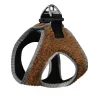 Üç Kilitli Kürklü Kedi Köpek Göğüs Tasması 24-28 cm XX-Small Kahverengi