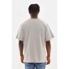 Unisex Baskılı Oversize T-Shirt - Gri